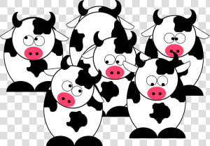 Cow Herd Clipart   Herd Of Cattle Cartoon  HD Png Download