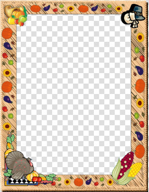 Thanksgiving Day Border Clipart   Thanksgiving Frame Clip Art  HD Png Download