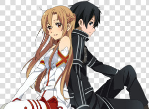 Sword Art Online  Kirito And Asuna  And Transparent   Kirito And Asuna Transparent  HD Png Download