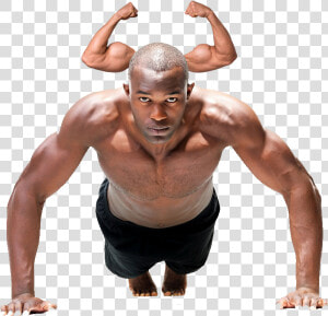 Aerobic Exercise Push up Man Black   African American Man Working Out  HD Png Download