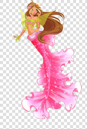 Winx Club Flora Sirena   Png Download   Winx Club Flora Mermaidix  Transparent Png