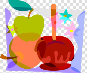 Vector Illustration Of Halloween Candy Apple Covered  HD Png Download