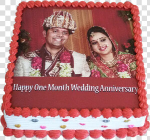 1st Marriage Anniversary Pineapple Photo Cake   1st Marriage Anniversary Cake  HD Png Download