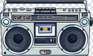 Radio Cassette   Cassette Player Clipart 80  39 s  HD Png Download