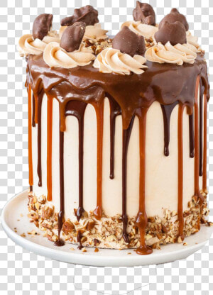 Caramel Cake Png Free Images   Caramel And Chocolate Drip Cake  Transparent Png