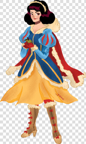 Snow White In Winter Warrior Clothes   Snow White And The Seven Dwarfs  HD Png Download