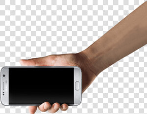 Transparent Holding Phone Png   Celular Samsung Con Mano  Png Download