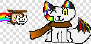 Nyan Cat Pixel Art  HD Png Download