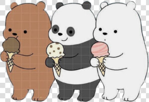  somososos  kawaii  icecream  helado  bears  osos  bear   We Bare Bears Background  HD Png Download