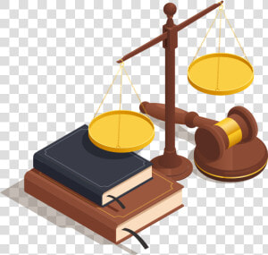 Law Books  Scales And A Gavel   Gavel  HD Png Download