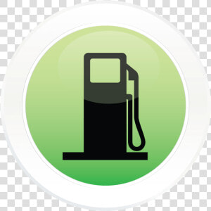 Black Fuel Pump Icon Inside A Green Circle   Gas Station Pump Clipart  HD Png Download