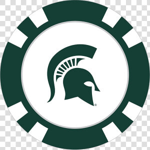 Michigan State Spartans Poker Chip Ball Marker   Carolina Hurricanes Clip Art  HD Png Download