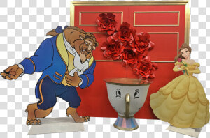 Red Beauty  amp  The Beast Package C   Disney Princess  lifesize Stand Up   HD Png Download