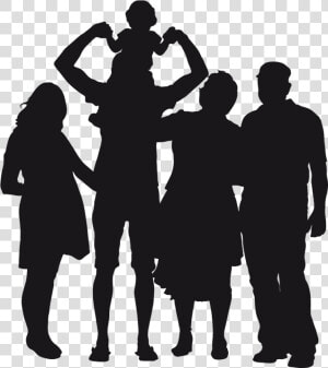 Family Silhouette Images Transparent Download   Silhouette Families Clip Art  HD Png Download