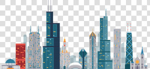 Transparent City Buildings Clipart   City Building Vector Png  Png Download