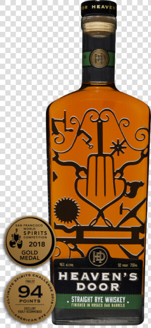 Heaven’s Door Straight Rye Whiskey   Heaven  39 s Door Rye Whiskey  HD Png Download