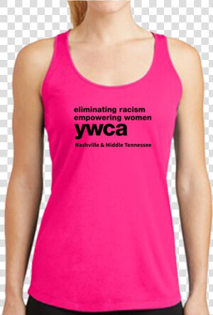 Ywca Hot Pink Racerback Tank   Run Happy Tank  HD Png Download