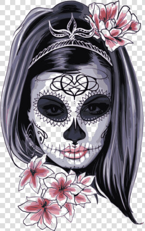 Clip Art Day Of The Dead Woman   Catrina Png  Transparent Png