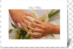 Best Wishes Greeting Card   Wedding Ring  HD Png Download