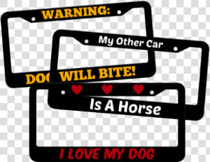 Animal And Insect License Plate Frames   Signage  HD Png Download