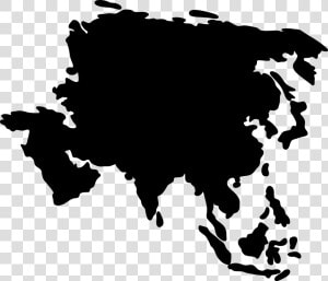 Simple Asia Map Hd   Asia Map Black Png  Transparent Png