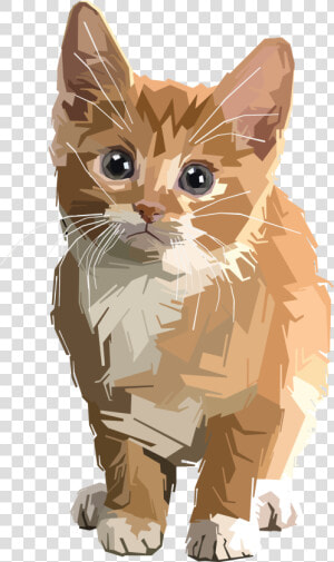 Stylized Geometric Kitten Big   Clip Art Kitten Transparent  HD Png Download