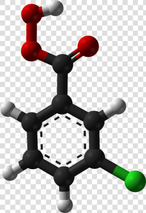 Meta Chloroperbenzoic Ac   Pyridine Ball And Stick Model  HD Png Download