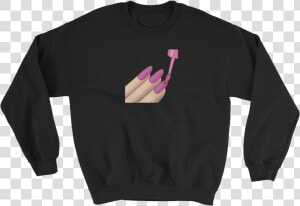 Nail Polish Emoji Long Sleeve Swish Embassy Class   Crew Neck  HD Png Download