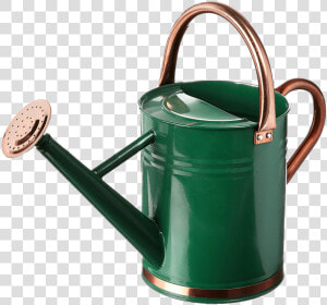 Green Watering Can With Copper Details   Watering Can  HD Png Download