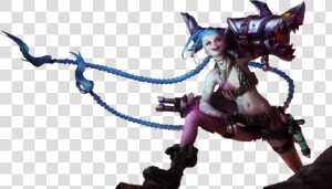 League Of Legends Champion Png   League Of Legends Jinx Png  Transparent Png