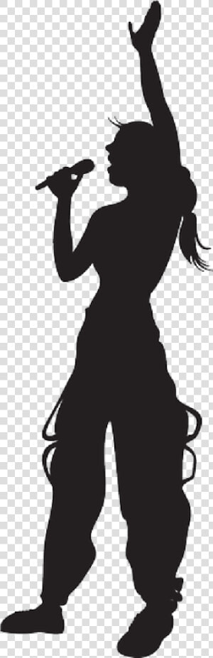 Silhouette Of Girl Singing   Png Download   Singing Silhouette Png Transparent  Png Download