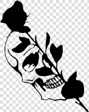  died  broken  skeleton  black  tumbl  blackrose  rose   Illustration  HD Png Download