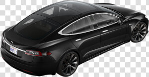 Tesla In Black From The Back   Tesla All Glass Roof  HD Png Download