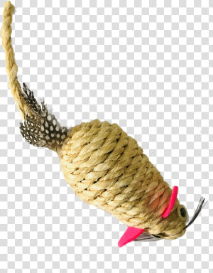 Hagen Crazy Claws Sisal Rope Mouse With Feather Cat   Feather Cat Toy Transparent  HD Png Download