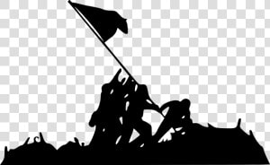 Iwo Jima Flag Silhouette  HD Png Download