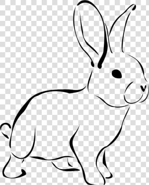 Rabbit Black And White Clipart   Png Download   Bunny Black And White Clipart  Transparent Png