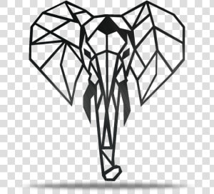 Geometric Elephant Metal Wall Art   Metal Elephant Wall Art  HD Png Download