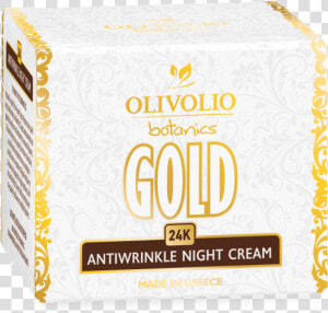 Olivolio Gold 24k Anti wrinkle Night Face Cream 50   Box  HD Png Download