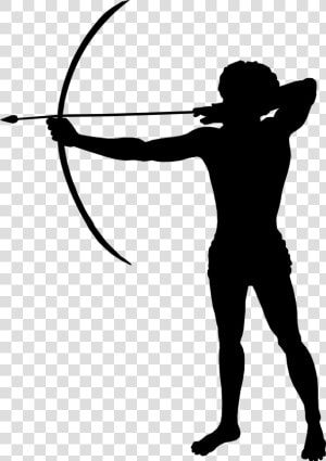 Clip Art Ranged Weapon Archery Silhouette   Silhouette Archery Clipart Png  Transparent Png