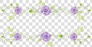 Blue Flower Border Vignette Free Clipart Hq   Purple Floral Borders Png  Transparent Png