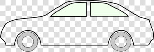 Simple Side Of Car Clip Arts   Simple Car Drawing Outline  HD Png Download