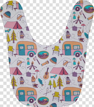 Camping Icon Pattern Baby Bibs   Pattern  HD Png Download