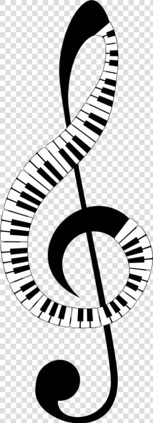 Clef Keyboard Recreation With Stroke Clip Arts   Treble Clef Piano Png  Transparent Png