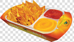 Tray W  Dbl Lid View Product   Nachos Tray With Dips  HD Png Download