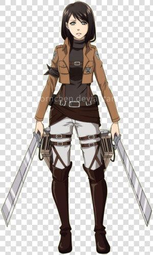 Png Freeuse On Titan Oc Female   Attack On Titan Anime Girl  Transparent Png