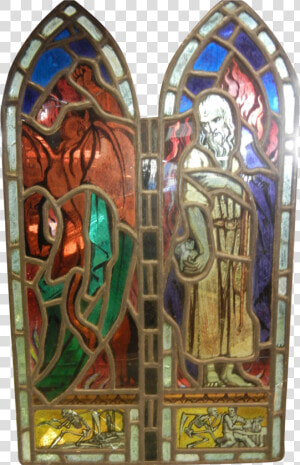 Antique Stained Glass Window Panel Judas Selling To   Stained Glass  HD Png Download