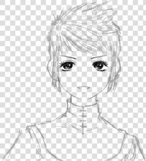 Manga Girl Face Sketch By Scribblingangel   Sketch  HD Png Download