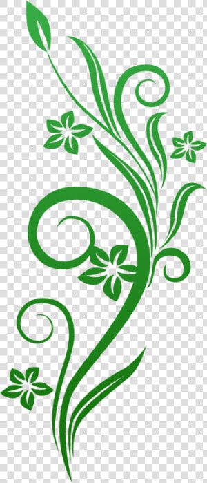 Flower Vines Png   Green Floral Vector Png  Transparent Png