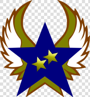 Blue Star With 2 Gold Star And Wings Svg Clip Arts  HD Png Download