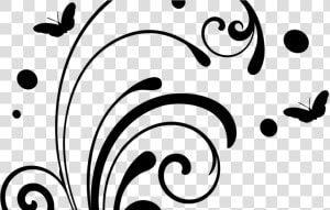 Swirl Line Design Png Wwwpixsharkcom Images   Butterfly Design Black And White  Transparent Png